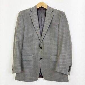 Ralph Lauren‎ Grey Check Pattern Silk and Wool Sport Coat Classic Fit Size 40R